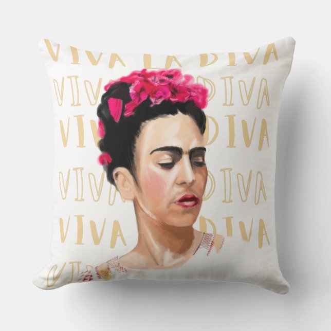 Viva La Diva Frida Kahlo cushion  Kissen (Vorderseite)