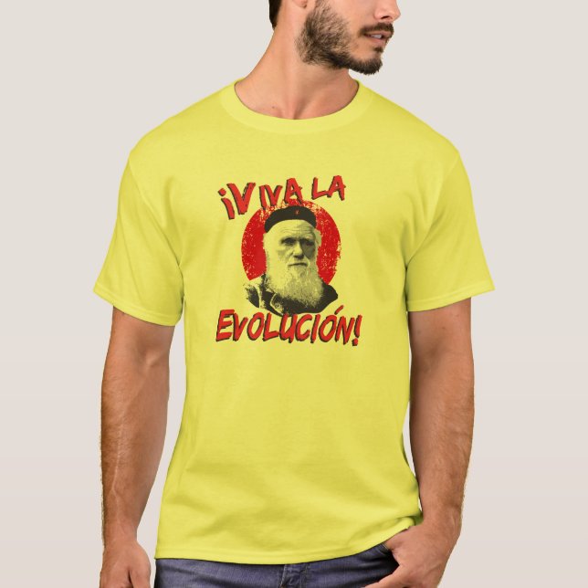 Viva La Evolucion Darwin das Shirt Männer (Vorderseite)