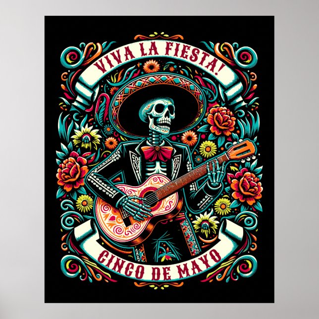 Viva La Fiesta! Cinco de Mayo Design Poster (Vorne)