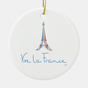 Viva La France French Keramikornament