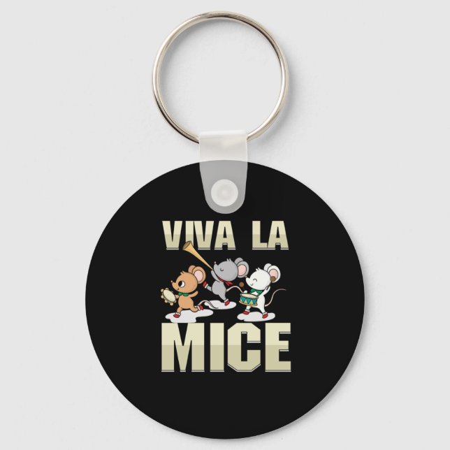 Viva La Mice Mouse Rat Animal Lover Pet Rodent Gif Schlüsselanhänger (Vorderseite)