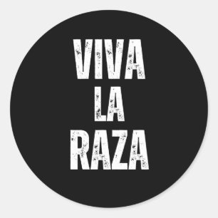 Viva La Raza Immigration Rights Anti Trump 2025 Runder Aufkleber