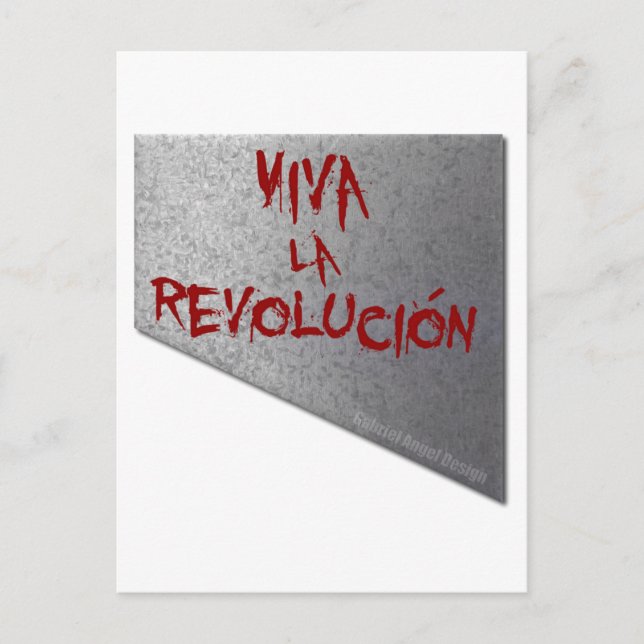 Viva la Revolucion Guillotine Postkarte (Vorderseite)