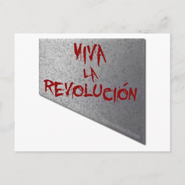 Viva la Revolucion Guillotine Postkarte (Vorderseite)