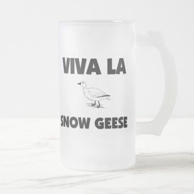 Viva La-Schnee-Gänse Mattglas Bierglas (Rechts)