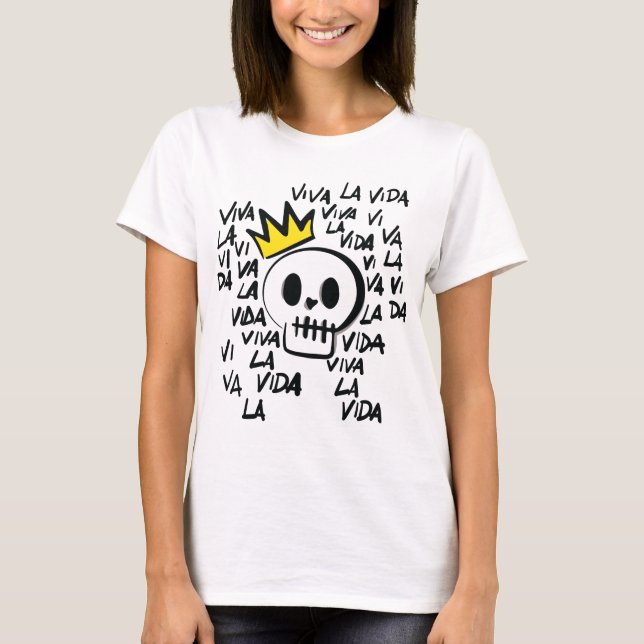 Viva La Vida Skull T - Shirt - Bold Graphic T-Shir (Vorderseite)