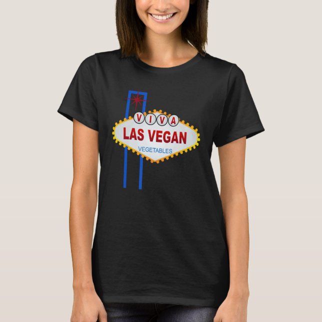 Viva Las Vegan - Gemüse - lustig T-Shirt (Vorderseite)