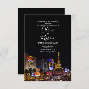 Viva Las Vegas Hochzeit in Urlaubsort Einladung