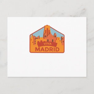 Viva Madrid Spanien Stadt Reisen Geschenk Postkarte
