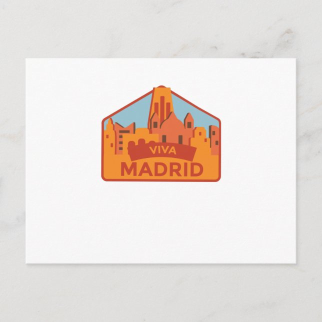 Viva Madrid Spanien Stadt Reisen Geschenk Postkarte (Vorderseite)