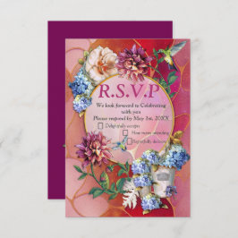 Viva Magenta 2023 Wasserfarbe RSVP Karte