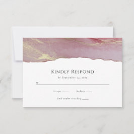 Viva Magenta Abstrakte Wedding RSVP Response Card Karte
