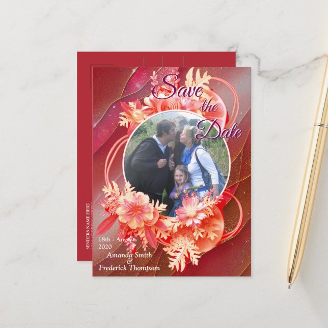 Viva Magenta Ankündigung Postkarte (Vorderseite/Rückseite Beispiel)