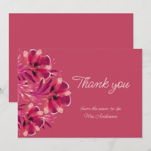 Viva Magenta Floral Dankeskarte