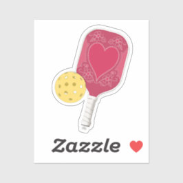 Viva Magenta Illustriert Pickleball Sticker