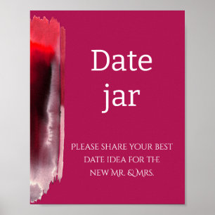 Viva Magenta, Minimalistisches Date Jar Brautparty Poster