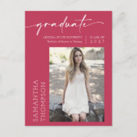 Viva Magenta Minimalskript Sie tat es Foto Grad