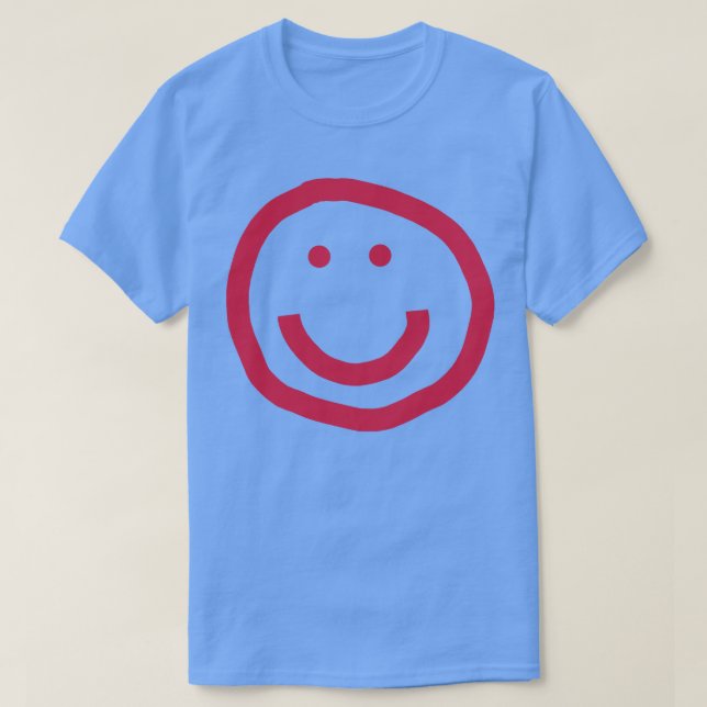 Viva Magenta Smiley Pantone Farbe des Jahres T-Shirt (Design vorne)