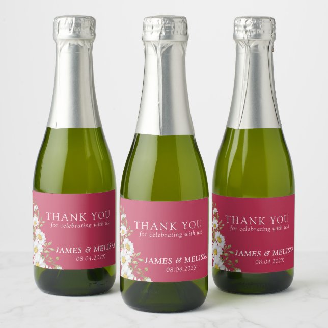 Viva Magenta & White Daisies Wedding (Flaschen)