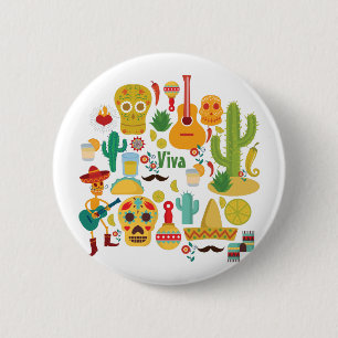 Viva mexico button