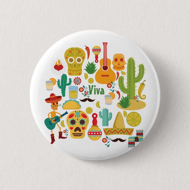 Viva mexico button (Vorderseite)