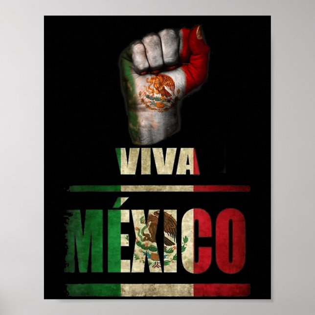Viva Mexico Cabrones And Christmas Mexico Women Ki Poster (Vorne)