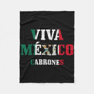 Viva Mexico Cabrones Funny Cinco De Mayo Mexican F Fleecedecke