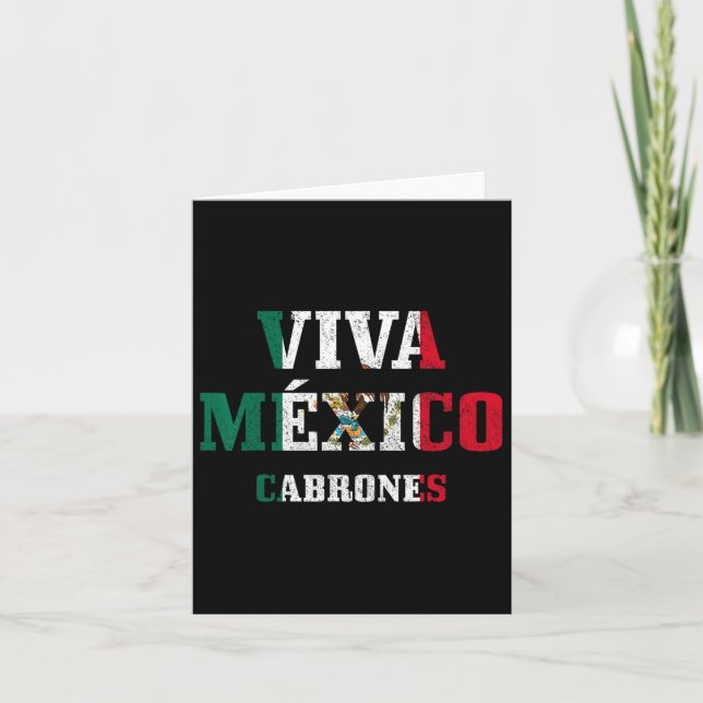 Viva Mexico Cabrones Funny Cinco De Mayo Mexican F Karte (Vorderseite)