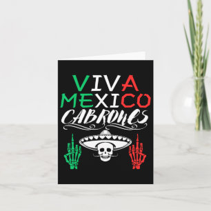 Viva Mexico Cabrones Unabhängigkeitstag mexikanisc Karte