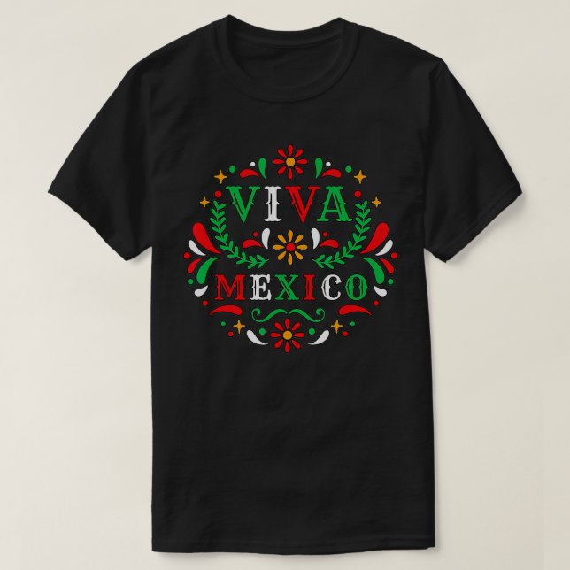 Viva Mexico - Cinco de mayo Dia de los muertos I L T-Shirt (Design vorne)