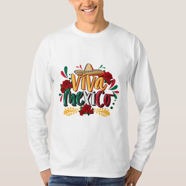 viva mexico cinco de mayo, playeras personalizado T-Shirt (Vorderseite)