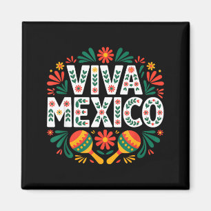 Viva Mexico farbenfrohe mexikanische Volkskunst Un Magnet
