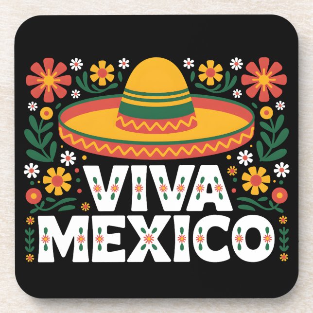 Viva Mexico Getränkeuntersetzer (Vorderseite)