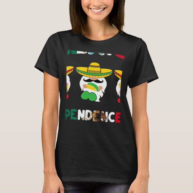 viva mexico gnomes flag Pride Independence Day 16  T-Shirt (Vorderseite)