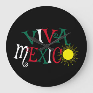 Viva Mexico Große Wanduhr