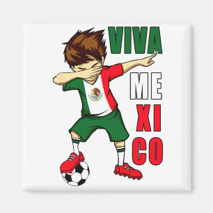 Viva Mexico Mexikanischer Fußball Junge Unabhängig Magnet