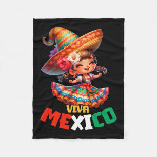 Viva Mexico Mexikanischer Unabhängigkeitstag Mexik Fleecedecke