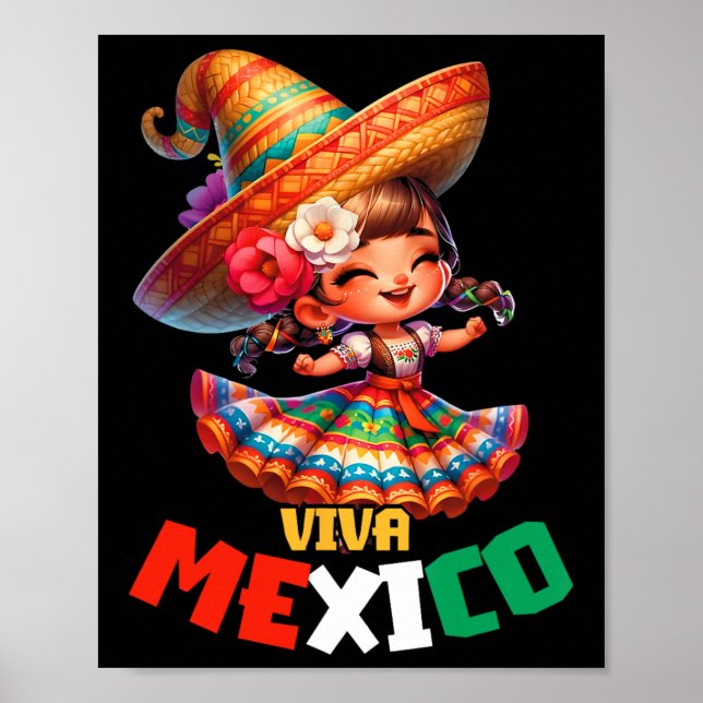 Viva Mexico Mexikanischer Unabhängigkeitstag Mexik Poster (Vorne)
