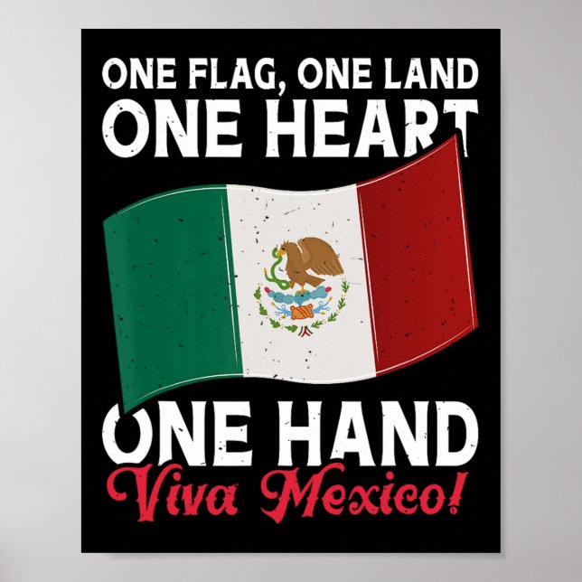 Viva Mexico - Mexiko Flag Mexikanischer Unabhängig Poster (Vorne)