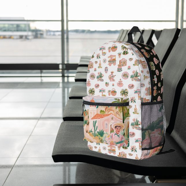 Viva México | Niedliches Illustriertes mexikanisch Bedruckter Rucksack (Von Creator hochgeladen)