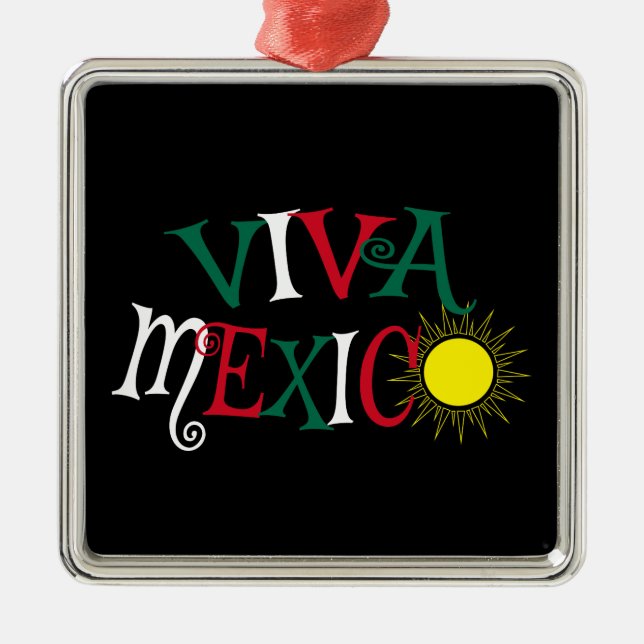 Viva Mexico Ornament Aus Metall (Vorne)