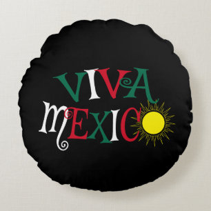Viva Mexico Rundes Kissen