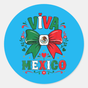 Viva Mexico-Shirt Kleinkind Mädchen Mexikanische F Runder Aufkleber