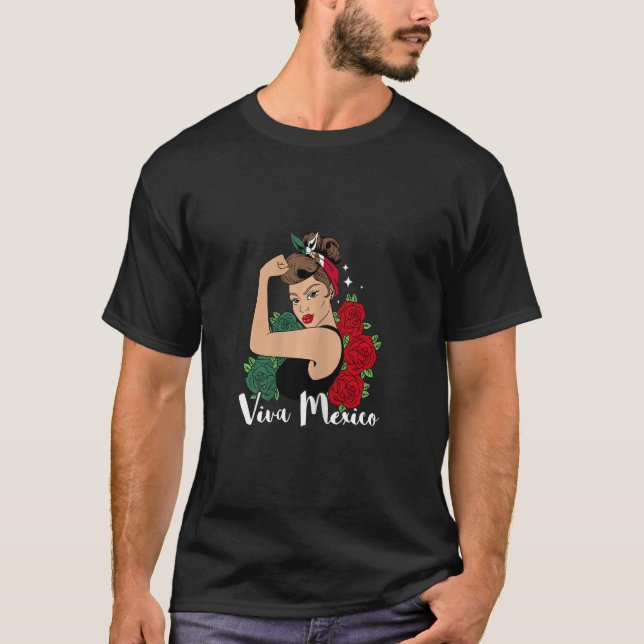 Viva Mexico Starke mexikanische Frau Pride Chingon T-Shirt (Vorderseite)