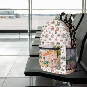 Viva México   Süße illustrierte mexikanische Theme Bedruckter Rucksack