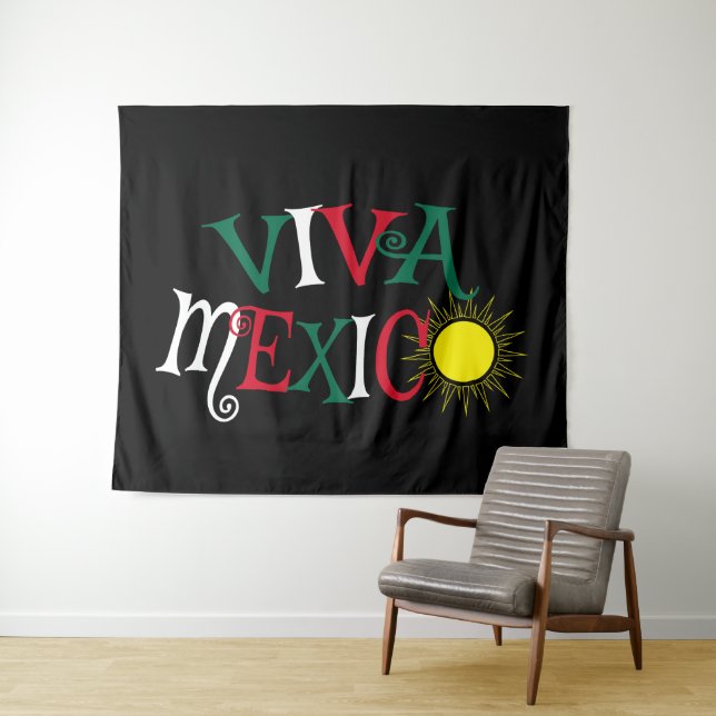 Viva Mexico Wandteppich (Beispiel (Horizontal))