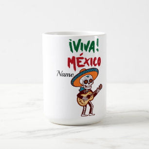 Viva Mexico Zucker-Schädel-Musiker-Kaffeetasse Kaffeetasse