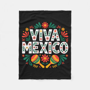Viva Mexiko farbenfrohe Volkskunst mexikanische Un Fleecedecke