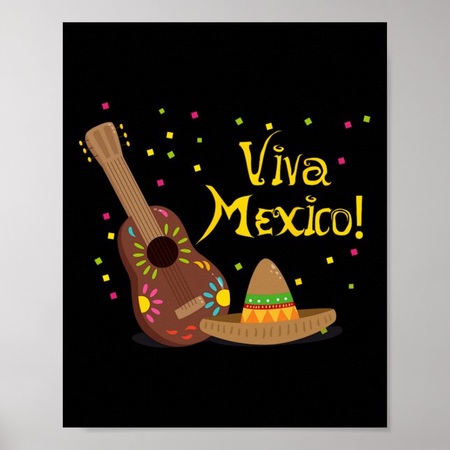 Viva Mexiko! Fiesta Independence Day Party Poster (Vorne)