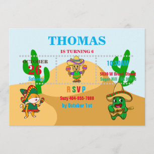 Viva Mexiko Geburtstagseinladung Einladung